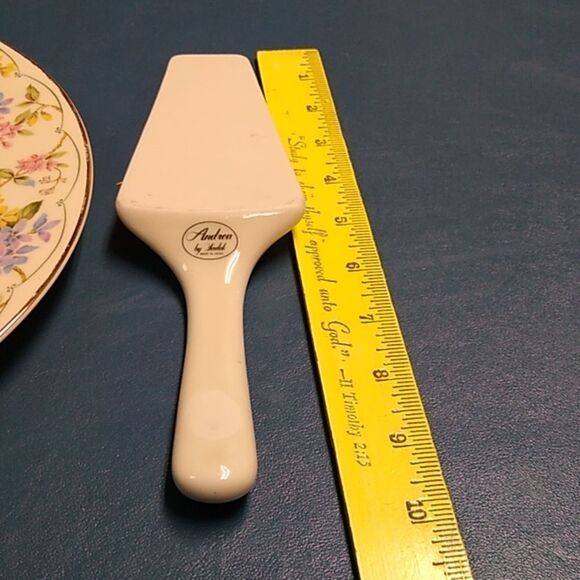 Andrea by Sadek Floral Ceramic Cake Plate and Server Set - Picture 4 of 6